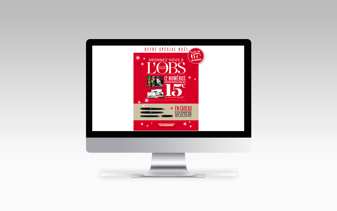 L'obs - campagne digitale - abonneent et réabonnement