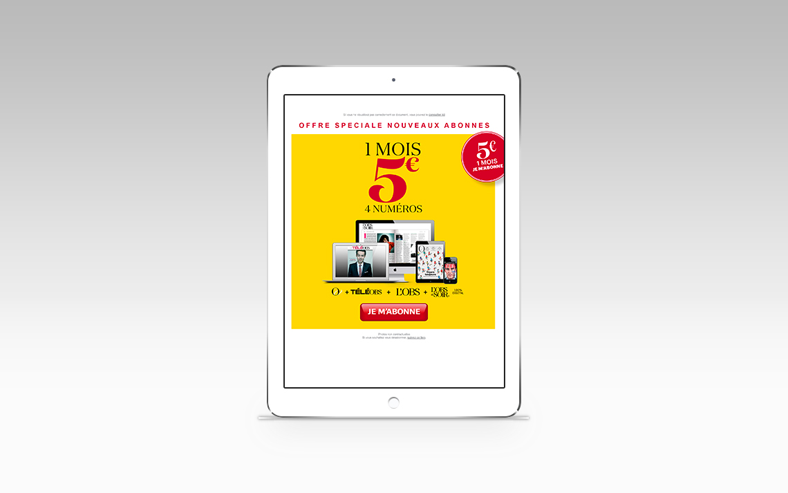 L'obs - campagne digitale - abonneent et réabonnement